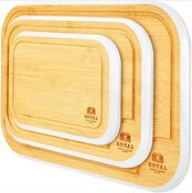 Wholesale - 3pc WHITE ROUNDED BAMBOO CUTTING BOARD SET, UPC: 850009397423